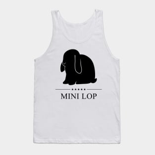 Mini Lop Rabbit Black Silhouette Tank Top